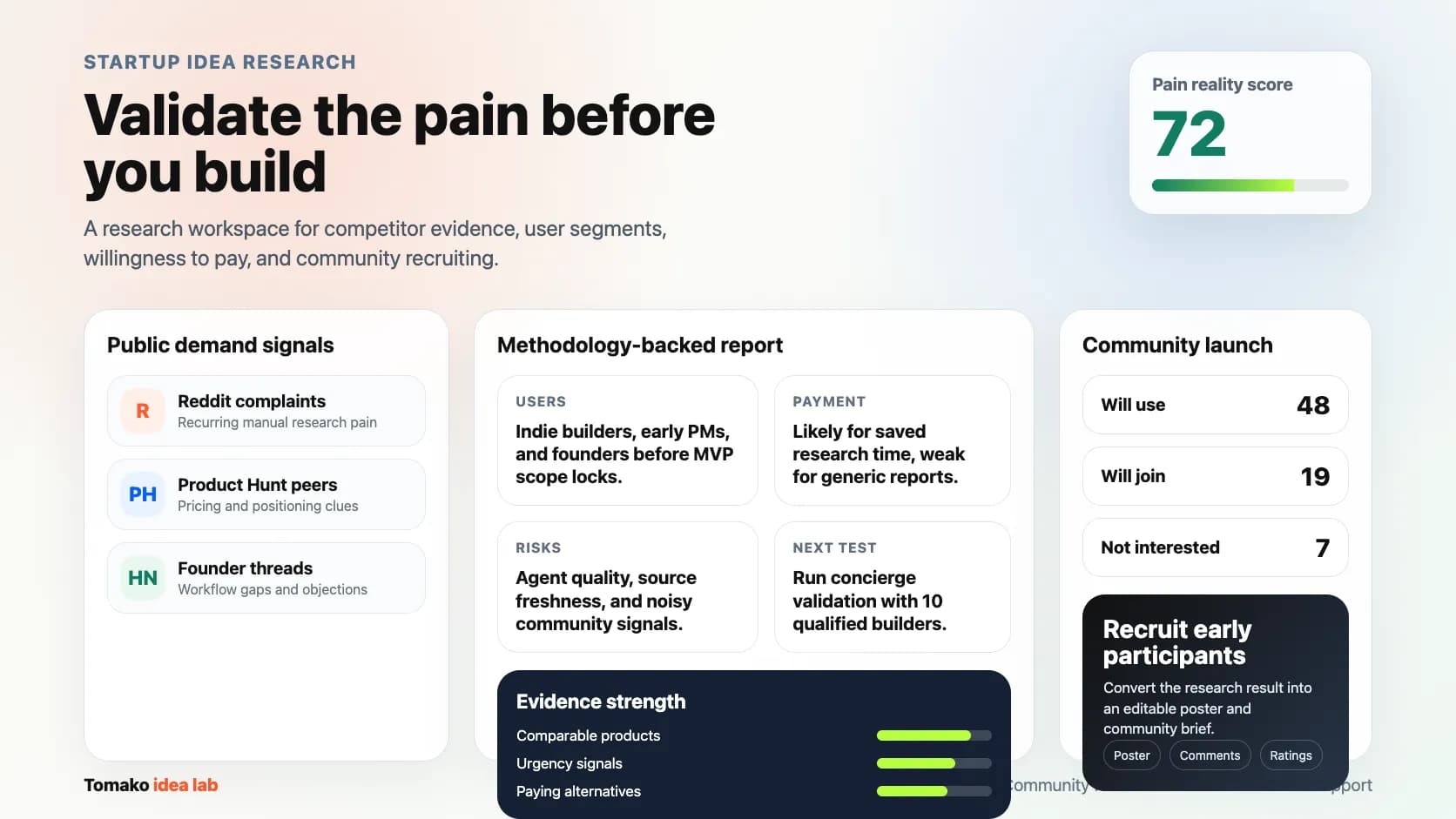 Startup Idea Research Tool preview