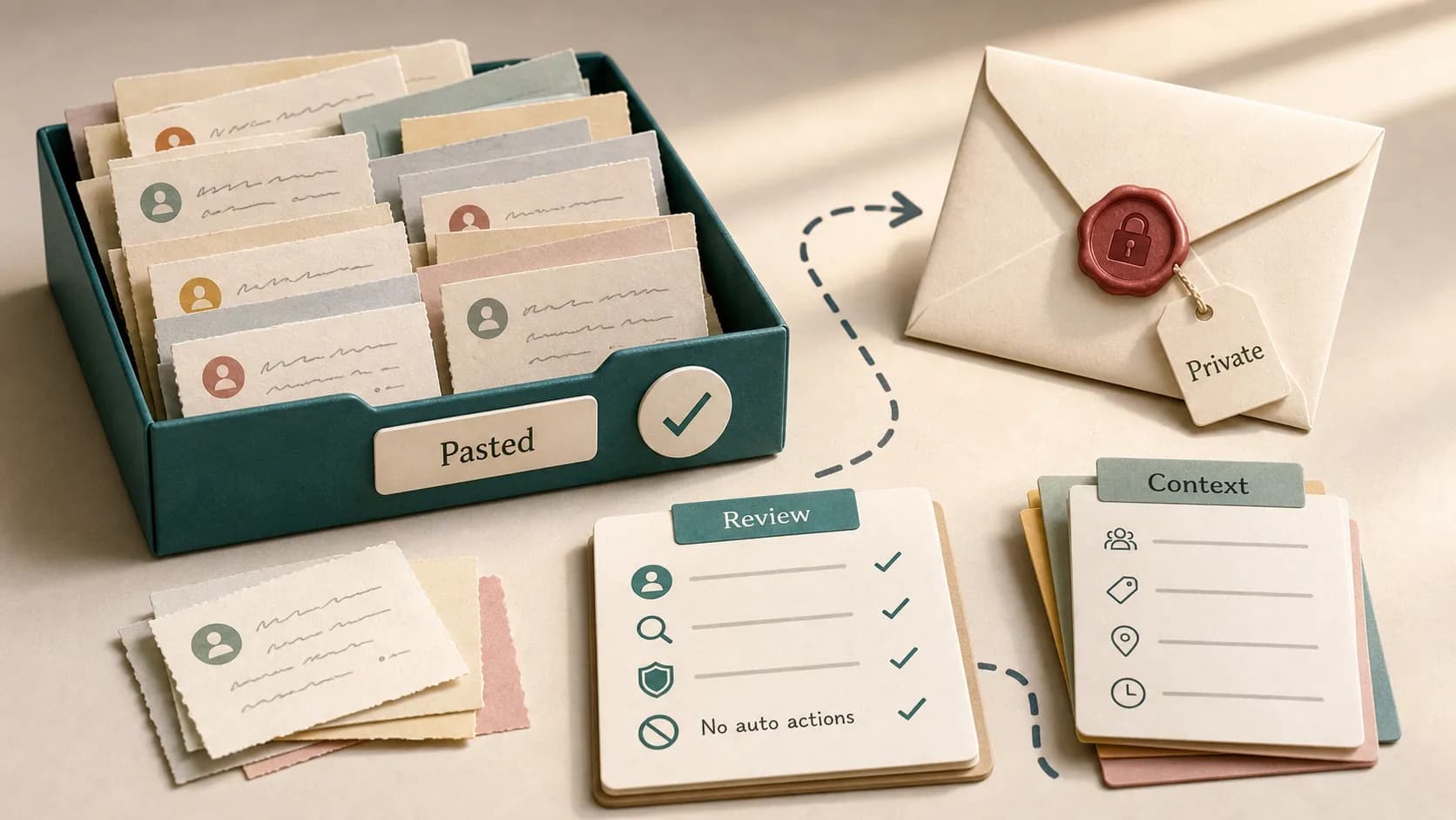 A community feedback analysis workspace with manual boundaries and privacy review markers.