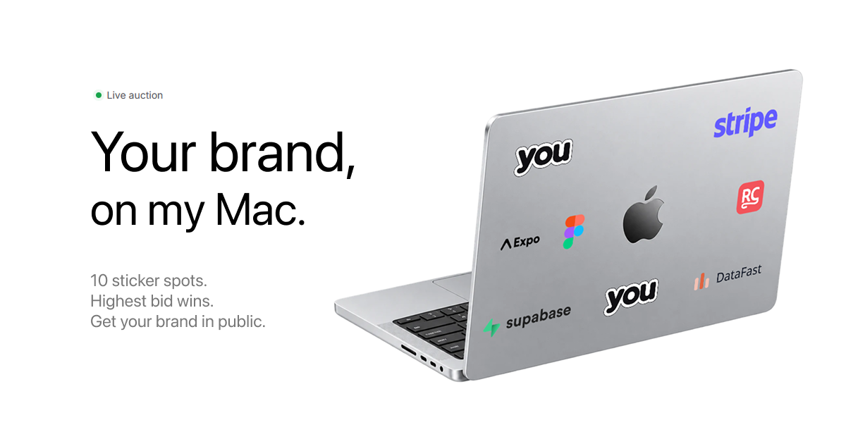Brand My Mac laptop sticker mockup